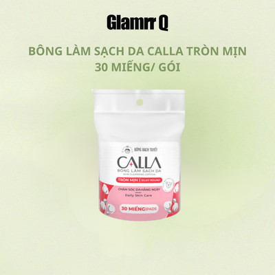 [HÀNG TẶNG KHÔNG BÁN] BÔNG LÀM SẠCH DA CALLA TRÒN MỊN 30 MIẾNG/ GÓI