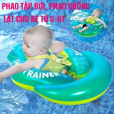 Phao tập bơi, chống lật 2 lớp SPORTYcó dây đai đeo an toàn cho bé từ 3 tháng tuổi