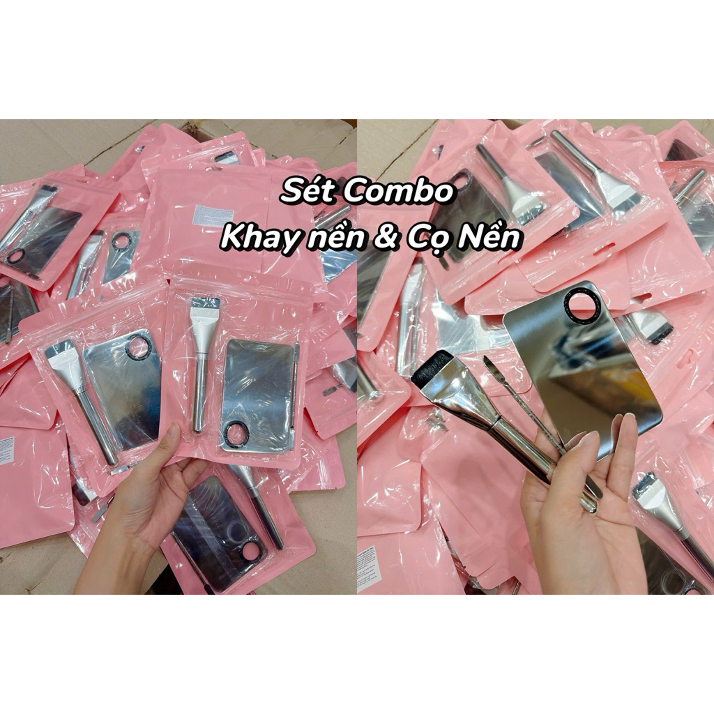 Combo Khay Pha Nền ( Khay Tán Nền + Cọ Tán Nền)