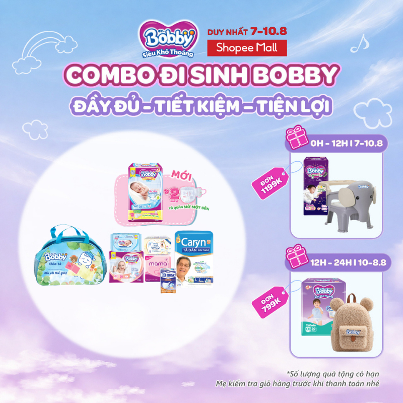 Combo Mẹ Đi Sinh 8 món tiện lợi - Xanh Bobby