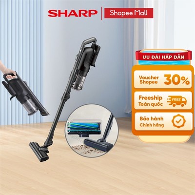 Máy hút bụi không dây Sharp EC-SR10-B – Lực hút mạnh 450W, trọng lượng nhẹ - Bảo hành 12 tháng