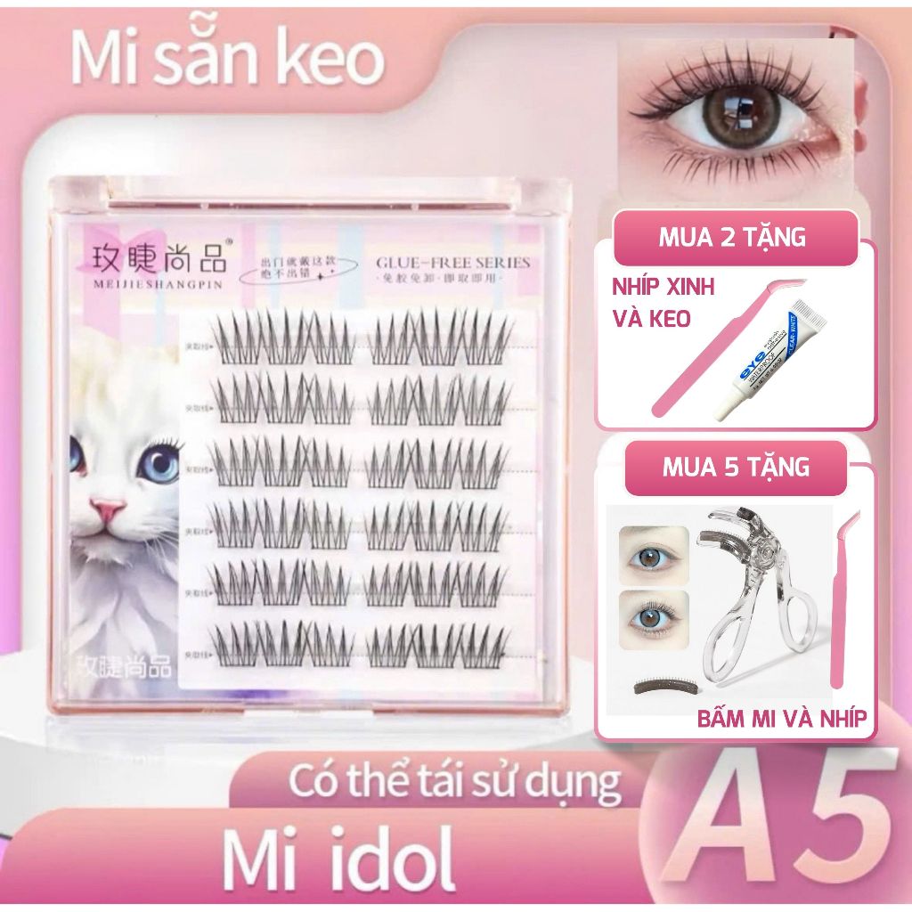 [ DEAL ĐỘC QUYỀN] Lông mi giả sẳn keo MJ SHANGPIN loại 1,  ( Tự chọn) keo dính chắc mi mảnh tự nhiên