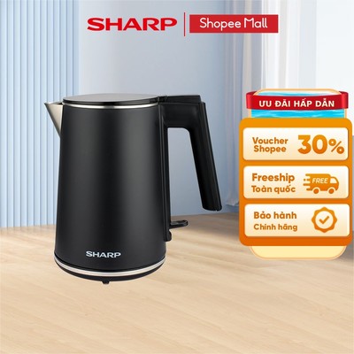 Bình Đun Siêu tốc Sharp EKJ-10DVPS-BK 1L - Hàng chính hãng bảo hành 12 tháng