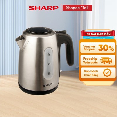 Bình Đun Siêu Tốc 1.5 Lít SHARP EKJ-15EVS-ST Vạch báo nước, Cảm biến nhiệt FADA