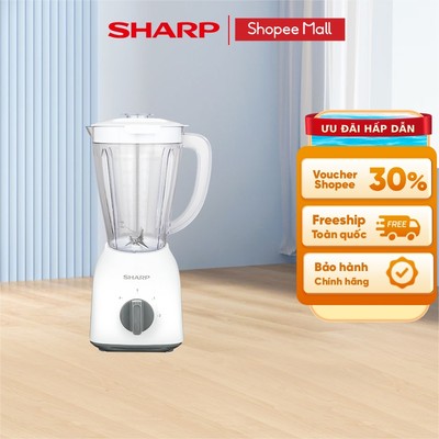 Máy Xay Sinh Tố Sharp EM-S154PV-WH 1.5L [Công suất: 400W, 2 Tốc Độ Xay] BH 12 Tháng