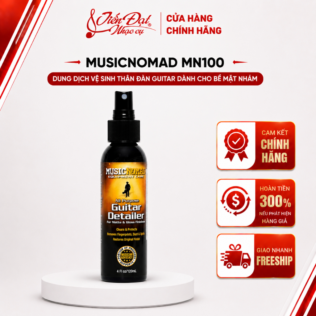 Dung Dịch Vệ Sinh/ Dầu LauThân Đàn Guitar Music Nomad MN100, Dành Cho Bề Mặt Nhám