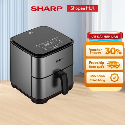Nồi Chiên Không Dầu Sharp KF-AF70EV-ST Chống Dính 7L [Công Suất: 1650W] - Bảo hành chính hãng 12T
