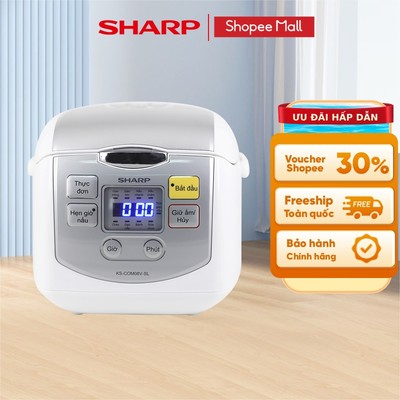 Nồi Cơm Điện Tử KS-COM08V-SL 0.72 Lít 450W [Cỡ Nhỏ, Mâm nhiệt 2D]