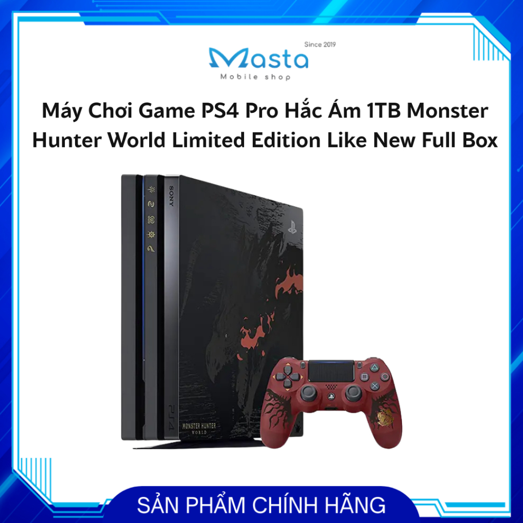 Máy Chơi Game PS4 Pro Hắc Ám 1TB Monster Hunter World Limited Edition Like New Full Box
