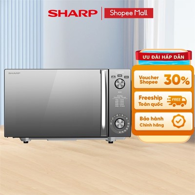 Lò vi sóng Sharp R-2046FB-BK 20L – Không đĩa xoay, Công suất 1200W - Bảo hành 12 tháng