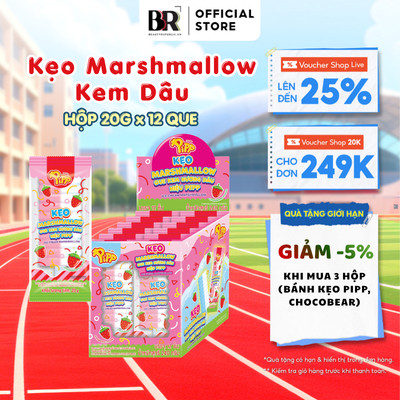 Kẹo Que Kem Hương Vị Dâu Tây Pipp 20G x 12 Gói
