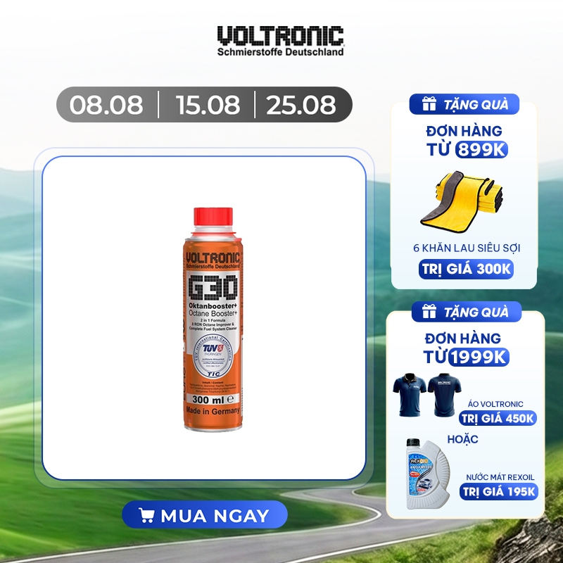 Phụ gia vệ sinh hệ thống xăng và tăng octane nhập khẩu đức VOLTRONIC g30 octane booster+