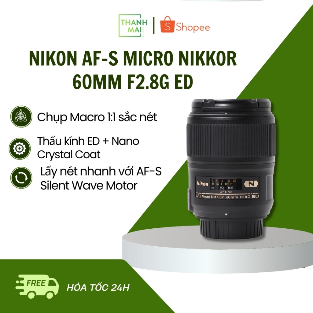 Ống kính Nikon AF-S Micro Nikkor 60mm F2.8G ED