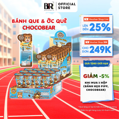 Bánh Que Chấm Sữa, Bánh Ốc Quế Chocobear (20g/13g) - Bánh Quy Giòn Tan Quyện Kem Sô Cô La & Sữa