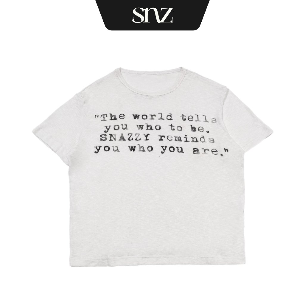 Áo Thun Boxy SNAZZY Unisex Nam Nữ Chất Liệu Cotton Chính Hãng - WHO YOU ARE TEE
