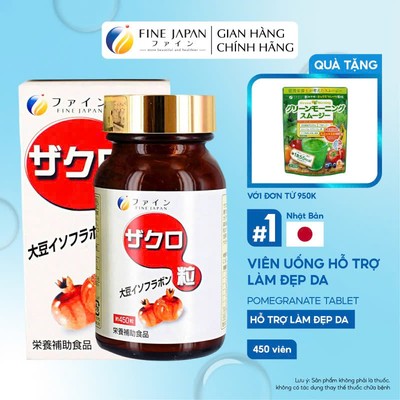 Viên uống hỗ trợ làm đẹp da Pomegranate Tablet FINE JAPAN lọ 450 viên
