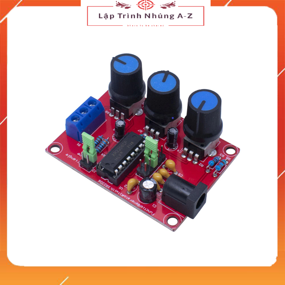 [Lập Trình Nhúng A-Z][G86] Mạch Phát Xung Sin Tam Giác Vuông Có Điều Chỉnh Tần Số 1Hz - 1MHz XR2206