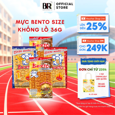 [SIZE KHỔNG LỒ -VỊ MỚI] Snack Mực Bento Hải Sản Vị Cay & Phô Mai BBQ 36G- Ăn Vặt Thái Lan Chính Hãng