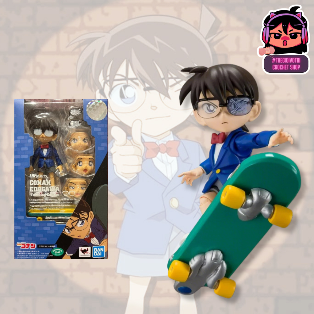 SHF BANDAI (AUTHENTIC) HIGH QUALITY ACTION FIGURE "EDOGAWA CONAN - THÁM TỬ LỪNG DANH CONAN" (2ND - F