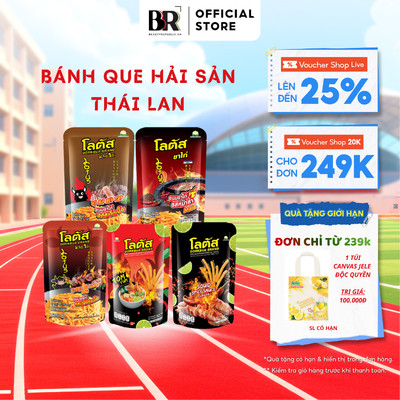 [239K TẶNG QÙA] Combo 6 Gói Bánh Snack Que Tăm Chuẩn Vị Lẩu Chua Cay Thái Lan Dorkbua 62g x6 Nhiều Vị (Bim Bim)
