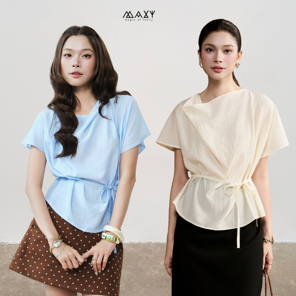 Áo Cổ Đổ Tay Cánh Hến Mùa Hè Monica Top Maxy WorkShop