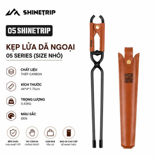 Kẹp Gắp Than Củi Dã Ngoại SHINETRIP 05 Thép Carbon Có Lò Xo Trợ Lực, Răng Cưa Chống Trượt  Dài 44cm/55cm