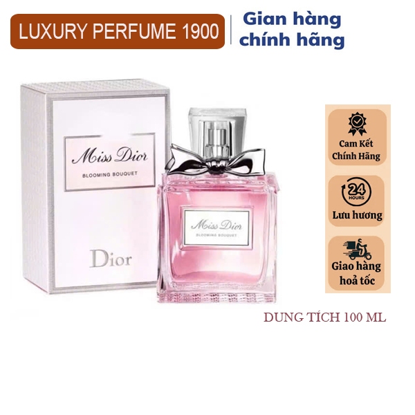 Nước Hoa Nữ Miss Dior Blooming Bouquet Nơ Bạc dung tích 100ml- Full Box Hương thơm Quyến Rũ Sang Chả