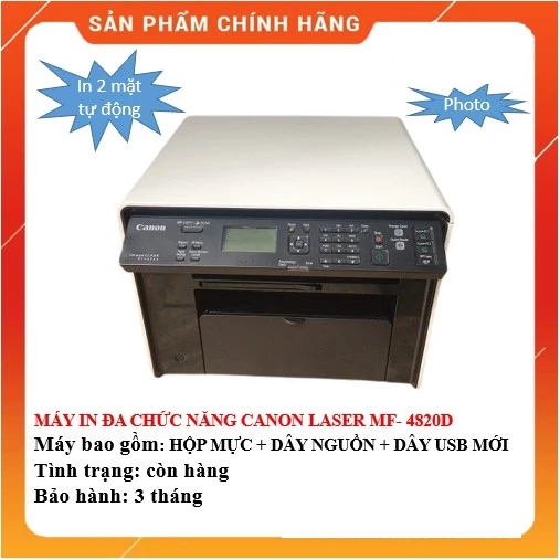 Máy in đa năng Canon Mf4820D 4820D 4820 MF4820 Máy in 2 mặt tự động đã qua sử dụng