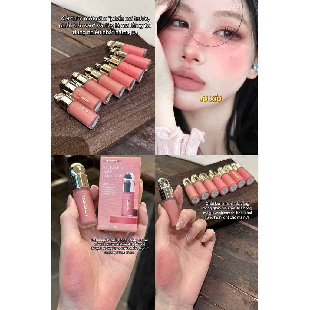 (SHOP CŨ 20.3K FOLLOW) Má hồng kem màu Hope minisize 3.2ml