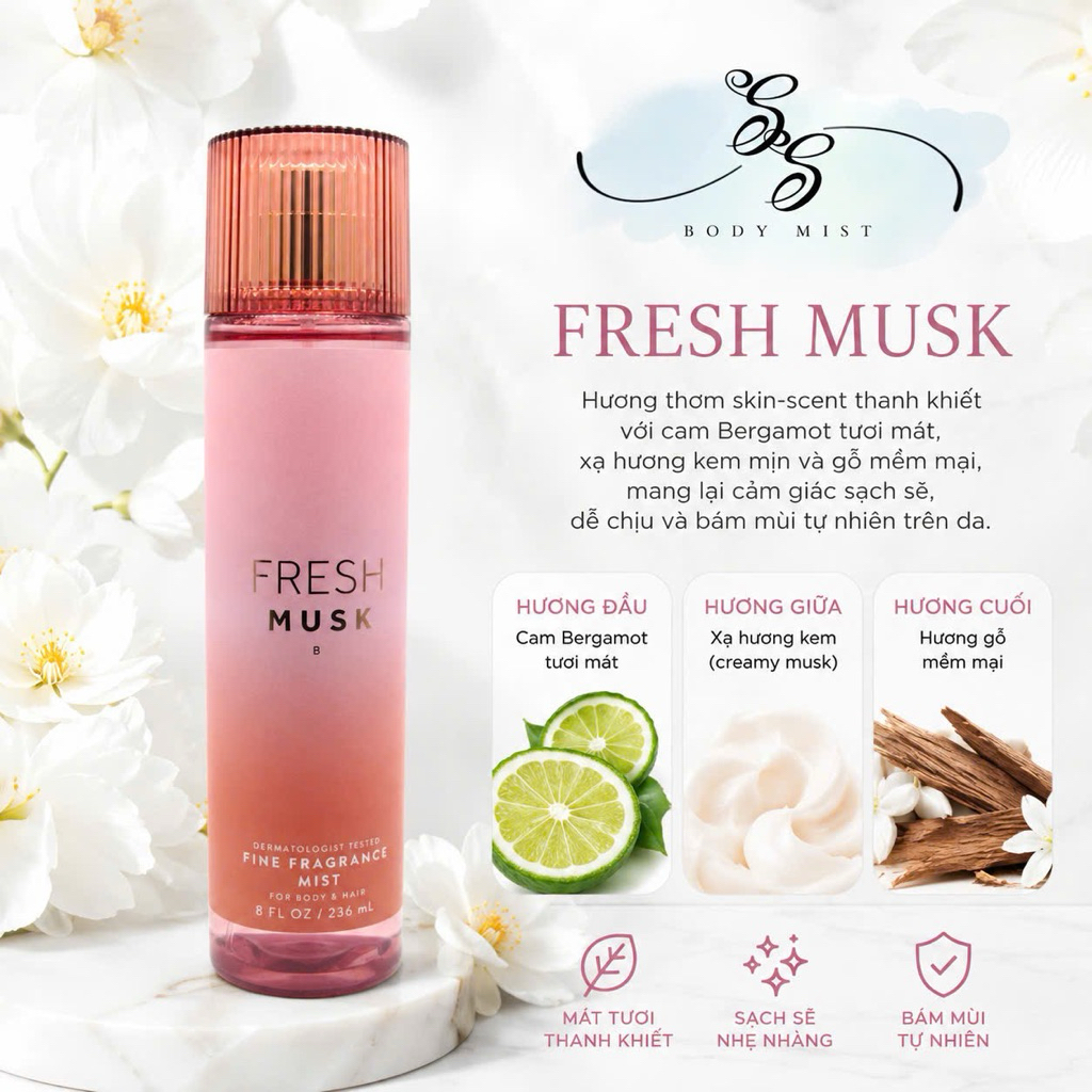 [Chọn thử mùi] WARM MUSK_FRESH MUSK_FRUITY MUSK_ SECRET WONDERLAND