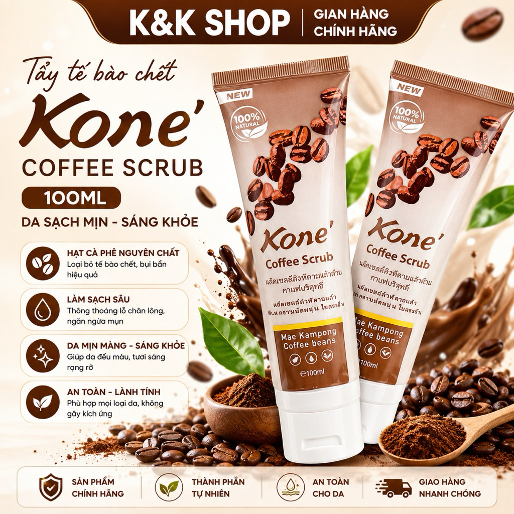 Tẩy tế bào kone cà phê thái lan (chính hãng)