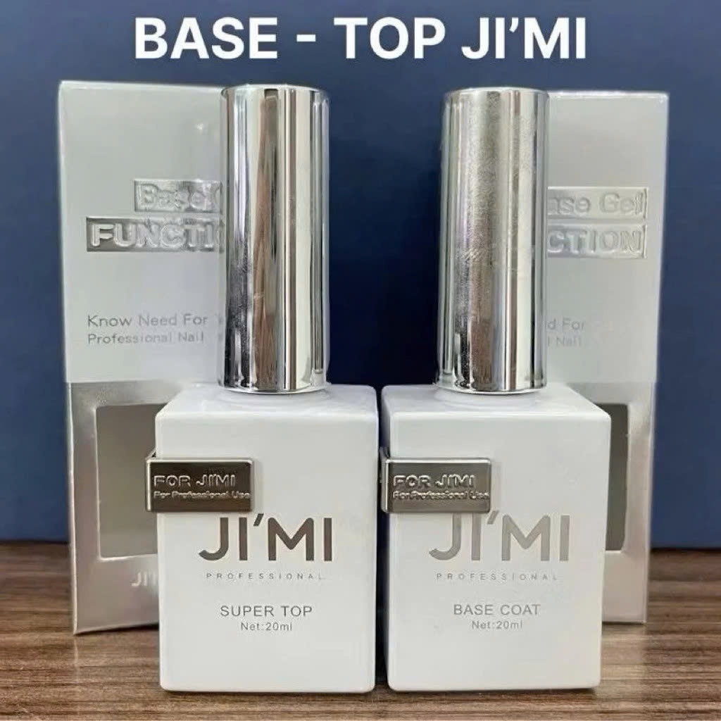 Base Top Gel JIMI 20ml Chính Hãng - Sơn Base, Sơn Top Bóng, Bền Cho Móng Gel Nail