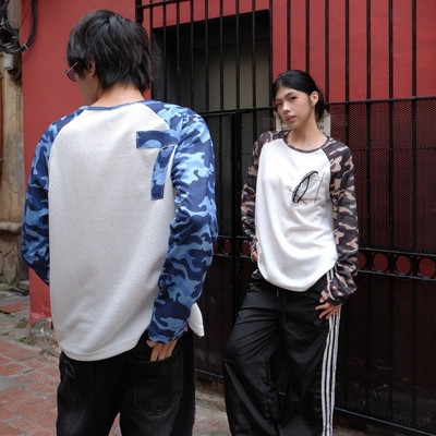 Áo Thun Dài Tay Phối Camo NEWSEVEN Raglan Waffle Longsleeve Camo ADT.542