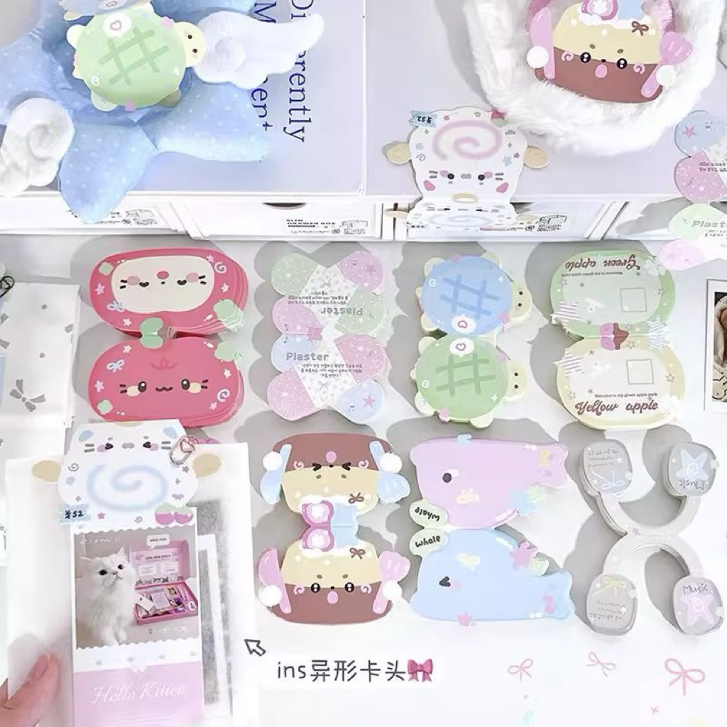 Kẹp Giấy Niêm Phong Miệng Túi Dễ Thương bag topper card ngẫu nhiên bộ 8 thẻ