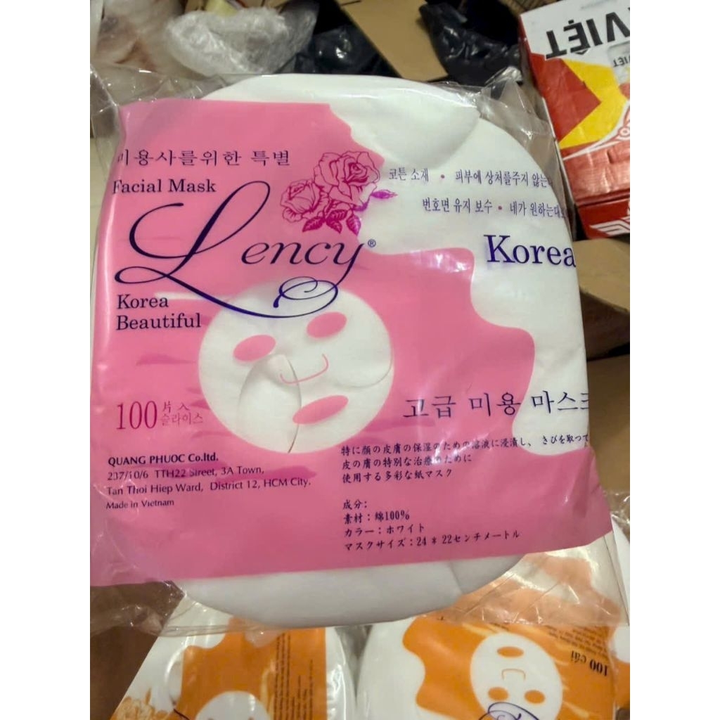 Giấy lột mụn LENCY bịch 100 miếng loại 1