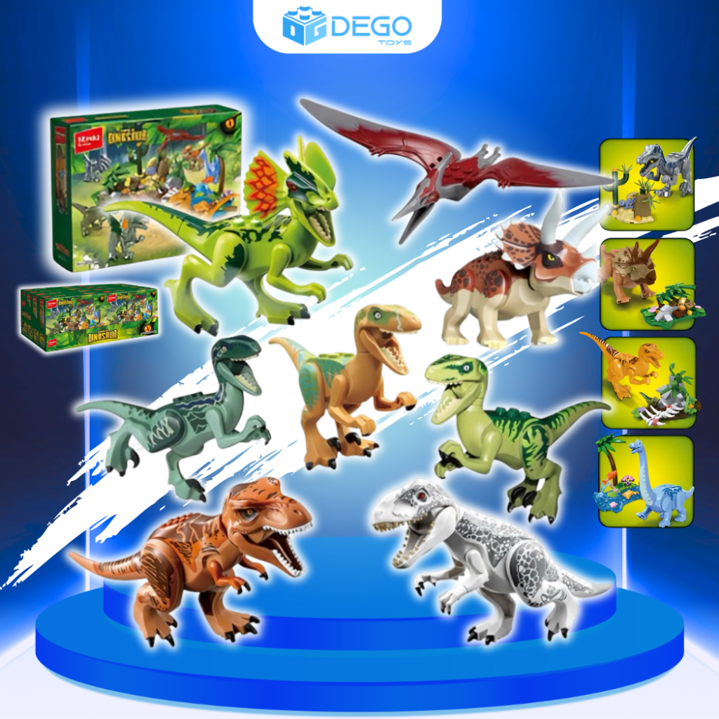 [Ngẫu nhiên] Bộ sưu tập lắp ráp khủng long khu rừng sinh tồn SEMBO BLOCK-205103 - DEGO Toys