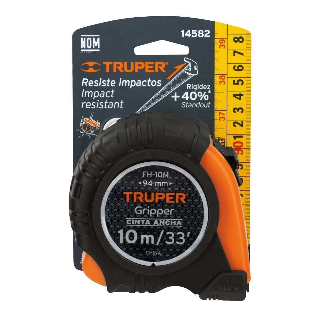 Thước cuốn thép 10m/33in In 2 mặt, hệ in và mét Truper - 14582 - FH-10M