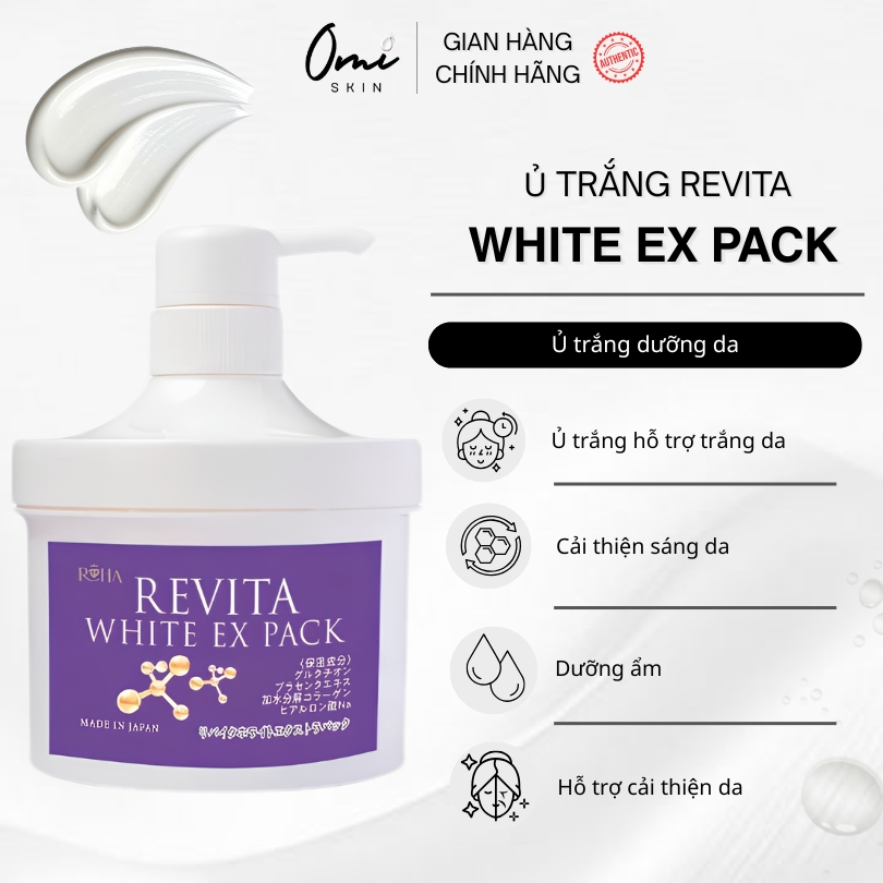 [CÔNG TY] Ủ Trắng REVITA WHITE EX Ủ Trắng Da, Kem Dưỡng, Tẩy Tế Bào Chết