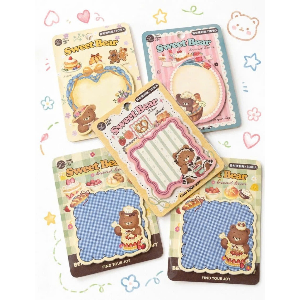 🧸 GIẤY NOTE FIND YOUR JOY 30 TỜ MÀU PASTEL SIÊU XINH_COPOGGY STATIONERY & MORE