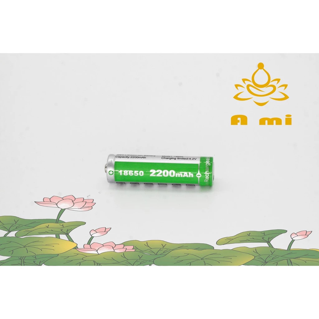 Pin 18650 dung lượng 2200mAh cho các thiết bị dùng pin sạc.
