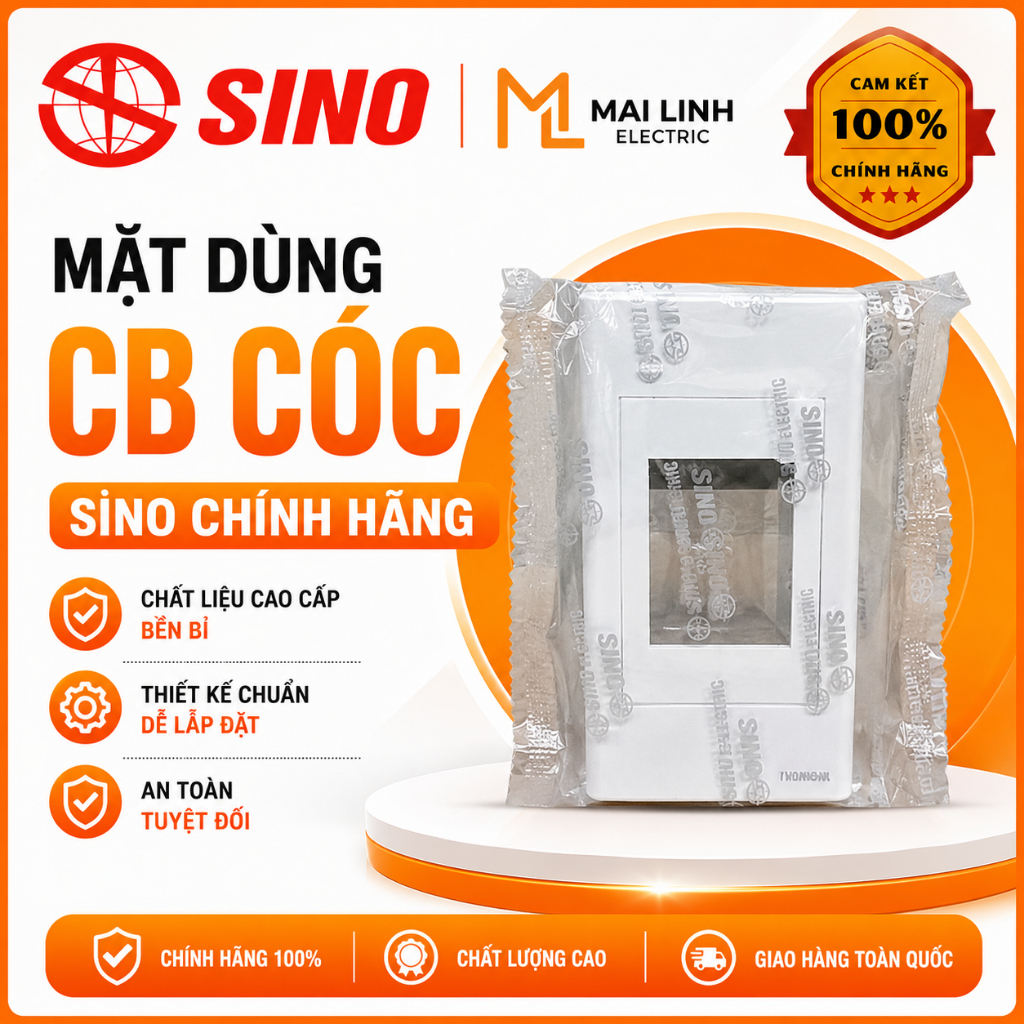 [Chính Hãng] Mặt dùng CB cóc SINO - Mặt CB 1 Tép - 2 Tép - Mặt dùng riêng cho HB -Mặt nạ cầu dao các