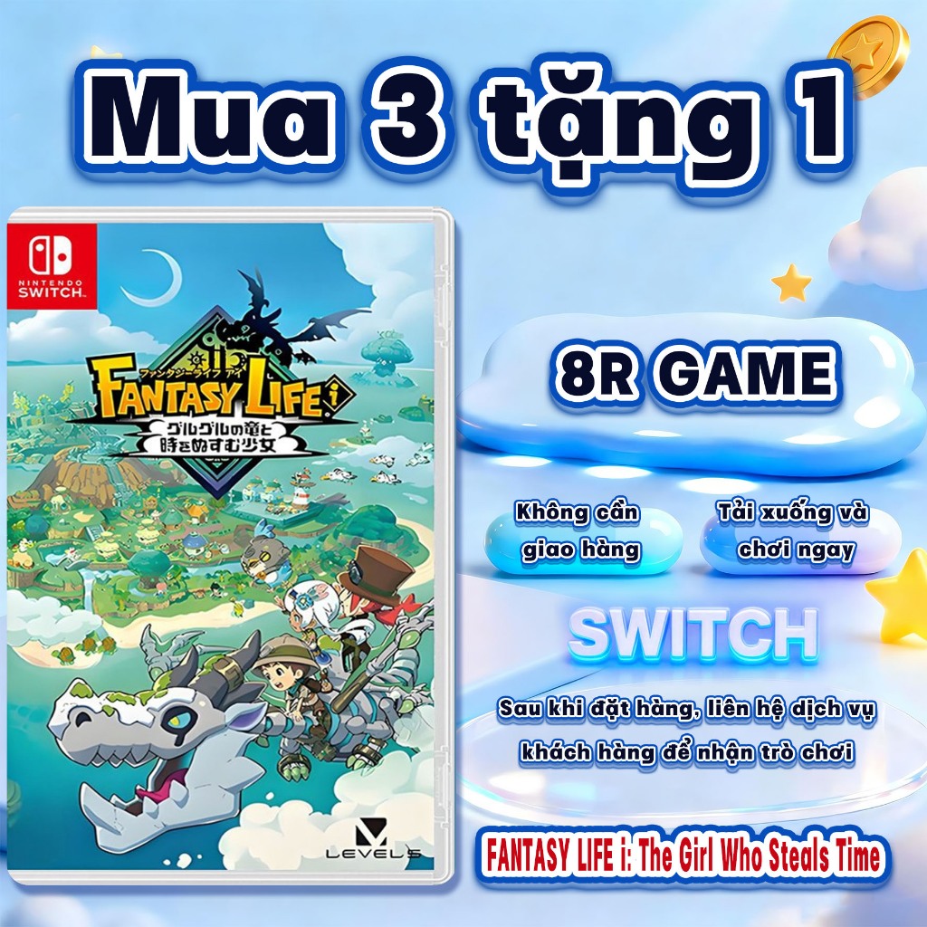 FANTASY LIFE i The Girl Who Steals Time Nintendo Switch GAME– Mua 3 Tặng 1