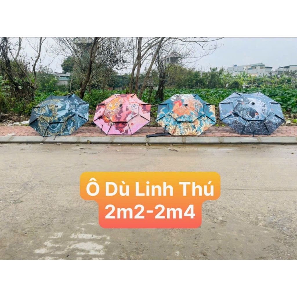 ô câu cá linh thú, ô linh thú Tứ linh gồm Mãnh hổ, Long vương, Thần kê, Sơn dương