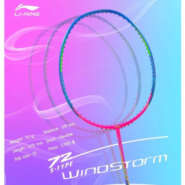 Vợt cầu lông Lining Windstorm 72S - Lining Windstorm 72 chính hãng [INBOX TƯ VẤN CĂNG CƯỚC]