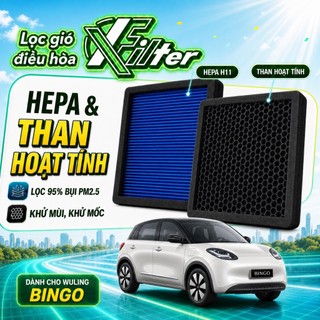 Lọc gió điều hòa Wuling Bingo. Màng lọc than hoạt tính Xfilter tác dụng lọc không khí cho xe