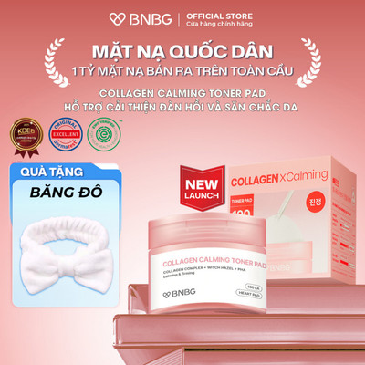 TONER PAD Hỗ Trợ Cải Thiện Đàn Hồi Và Săn Chắc Da BNBG COLLAGEN CALMING TONER PAD 140ml (live)