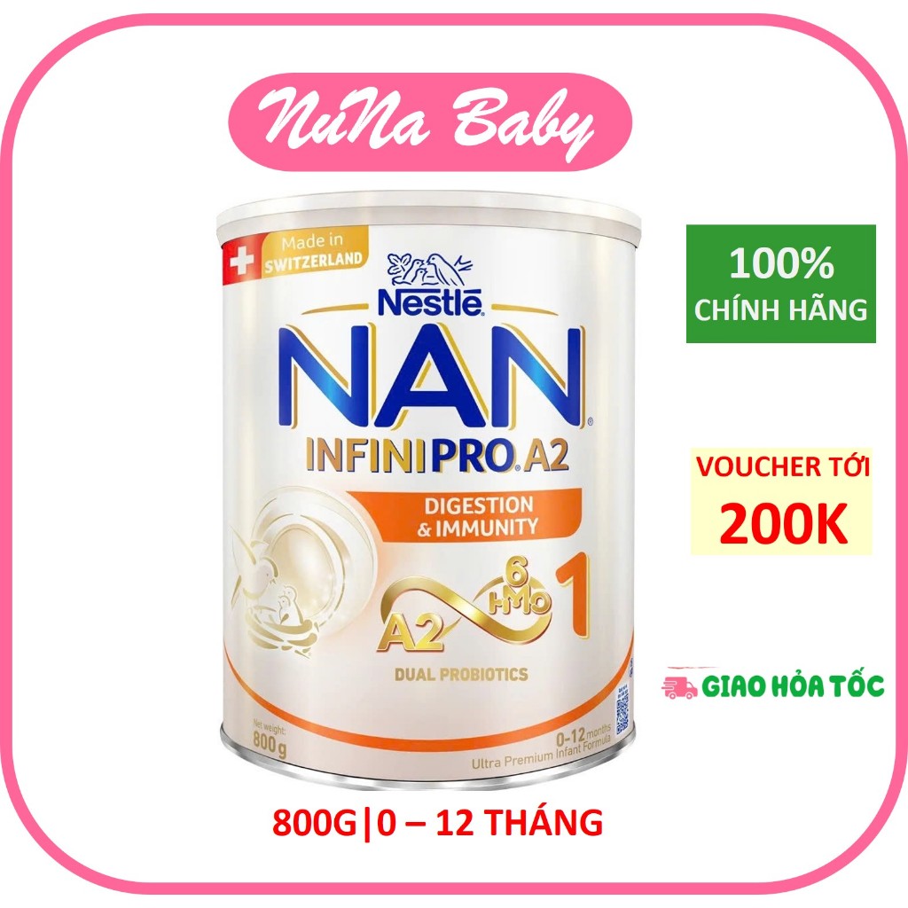 Sữa bột Nestlé NAN INFINIPRO A2 BƯỚC 1, 2 400G/800G