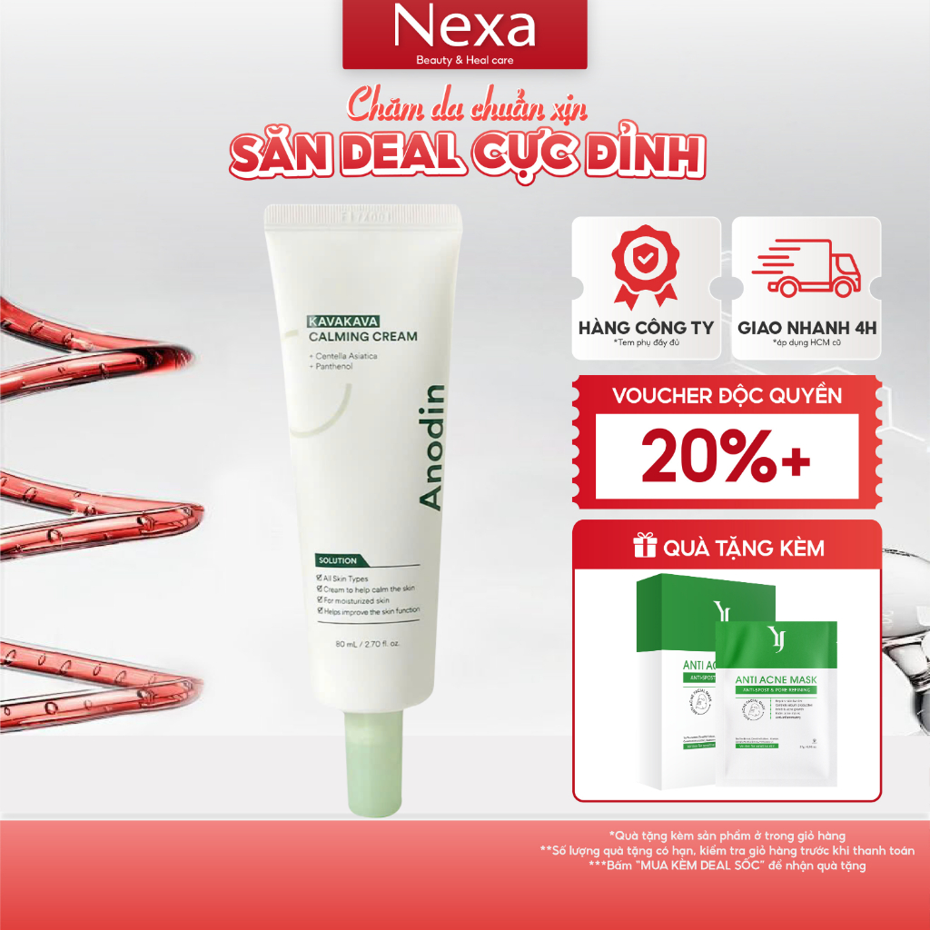Kem dưỡng làm dịu và cấp ẩm sâu Anodin Kavakava Calming 80g - Hàng chính hãng