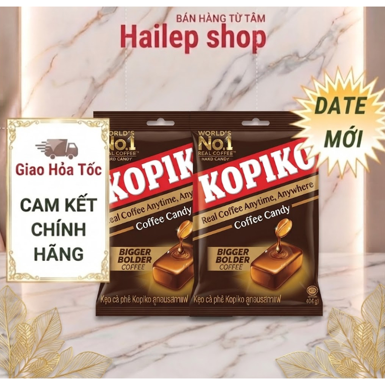 1 Bịch_Kẹo Cà Phê KOPIKO - Kẹo Cafe Kopiko (Gói 140g x 40 viên)