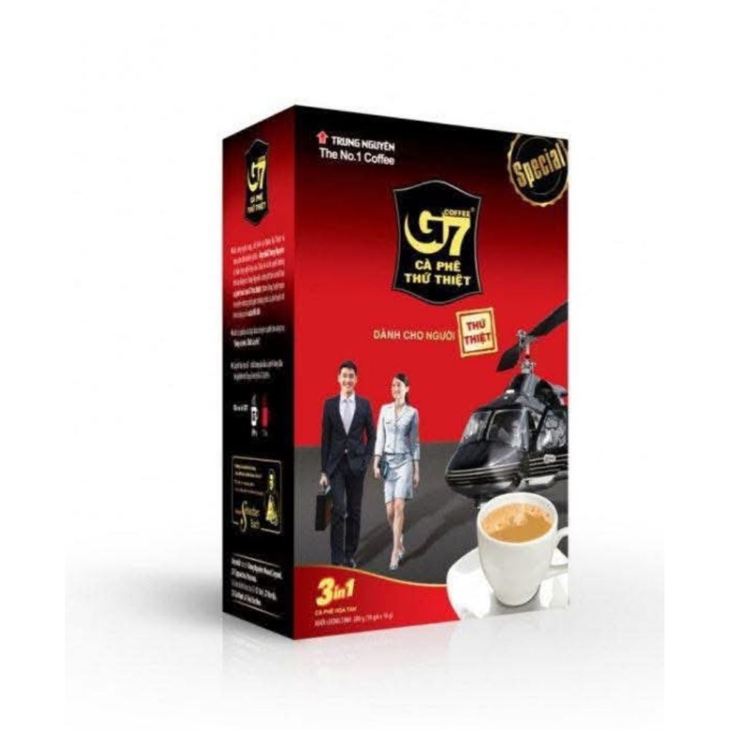 [DATE LUÔN MỚI] Cafe hòa tan 3in1 G7-Trung Nguyên hộp vuông 288gr (18gói*16gr).